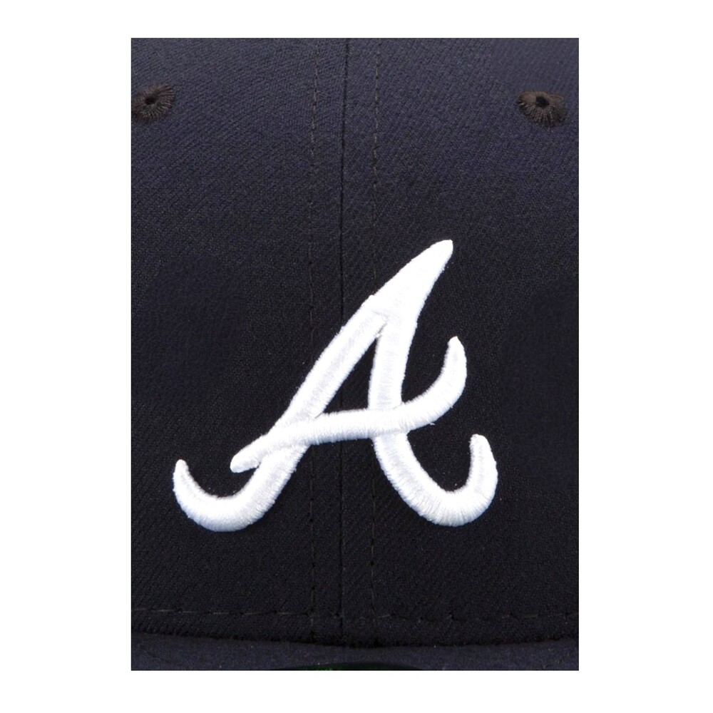 New Era 59FIFTY Atlanta Braves Fitted Hat Size 7 Navy MLB On Field Cap NWOT - Picture 7 of 8